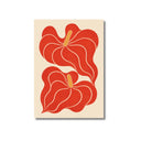 Póster de Anthurium estilo años 60 (Flower Power), en papel mate · La Plantisserie