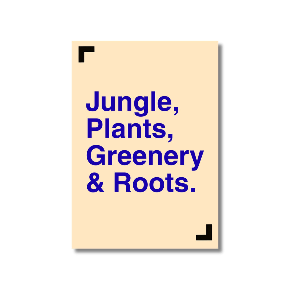 Póster botánico Jungle & Roots en tono cream, papel mate 200g · La Plantisserie