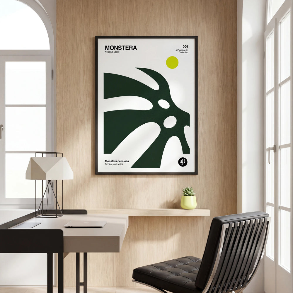 Lámina de Monstera enmarcada, decoración botánica para la pared